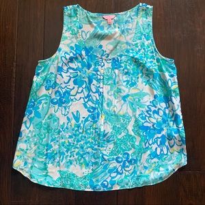 Lilly Pulitzer Dahlia Top-Resort White, In A Pinch